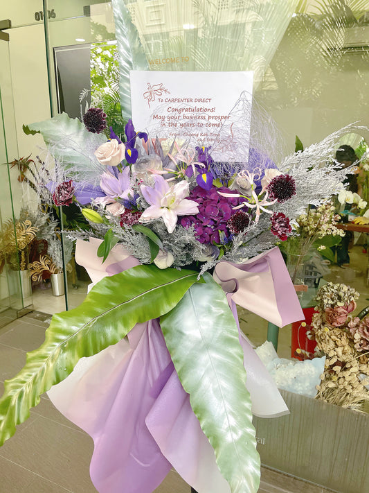 Grand Opening Flower Stand (Classic) - Purple & Pink theme
