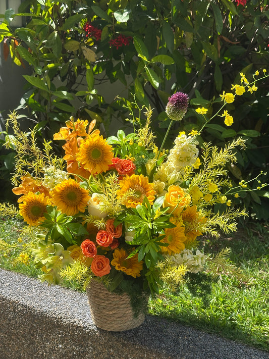 Golden Wishes for Recovery - Flower Basket 「Autumn Vibes 」Color Theme