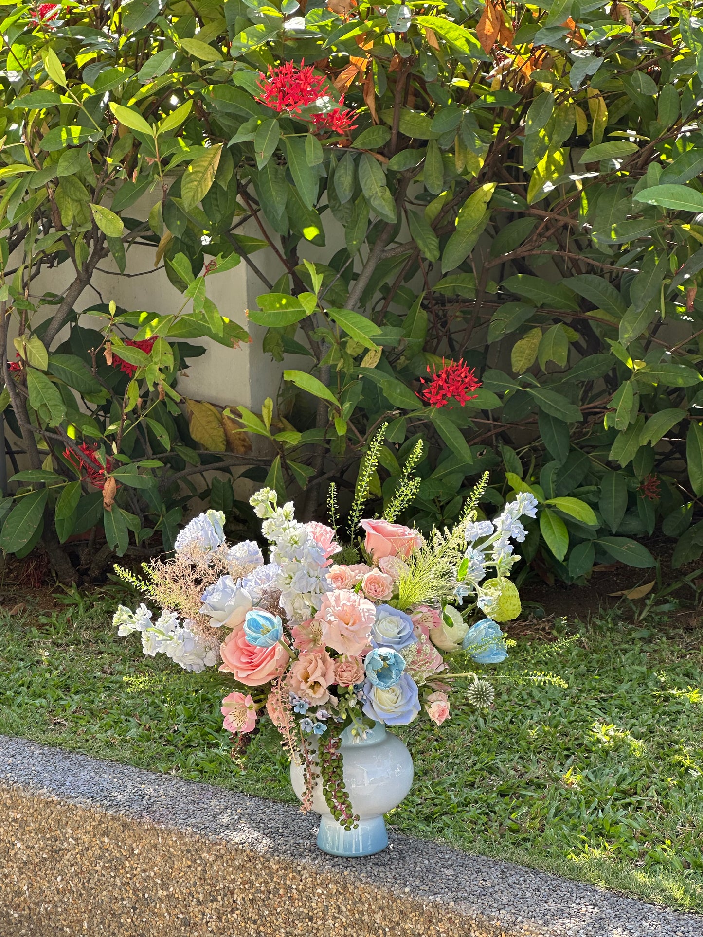 Bespoke Flower Box & Table Arrangement