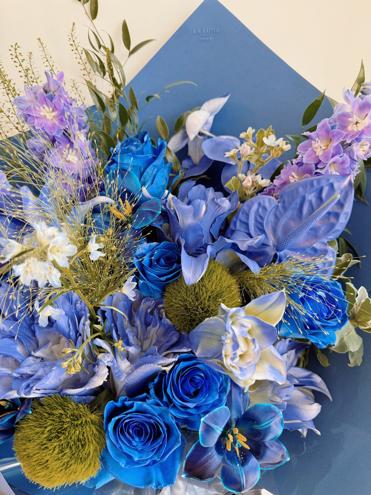 「The Starry Night」【Premium Size】 - Omakase(Florist Choice)Blue & Green Theme