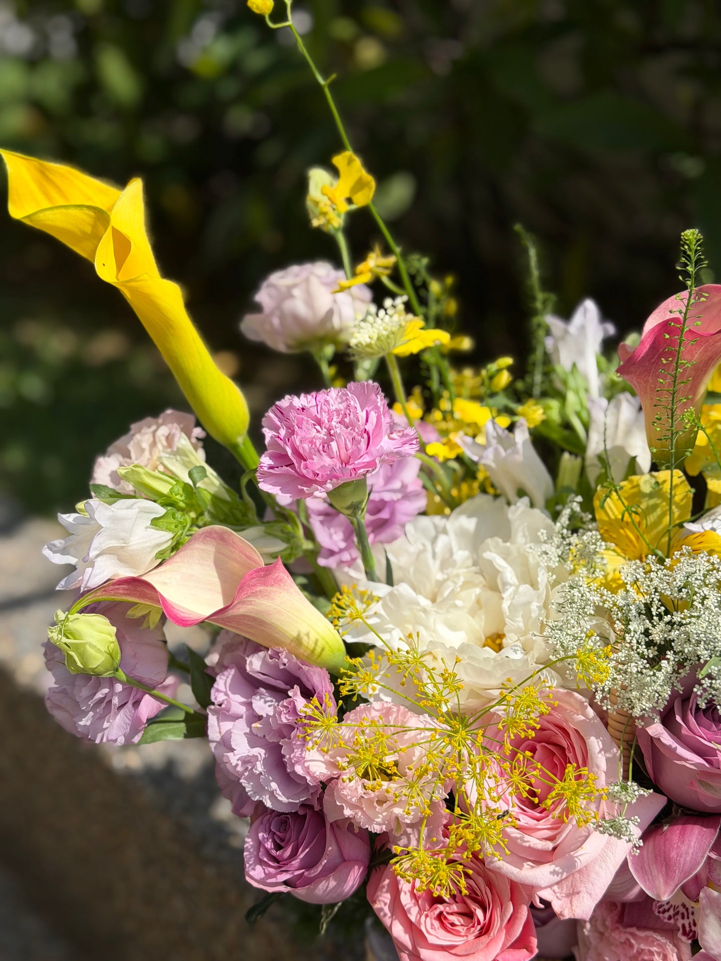 Midnight In Paris【Flower Basket】- Purple & Pink Color Theme