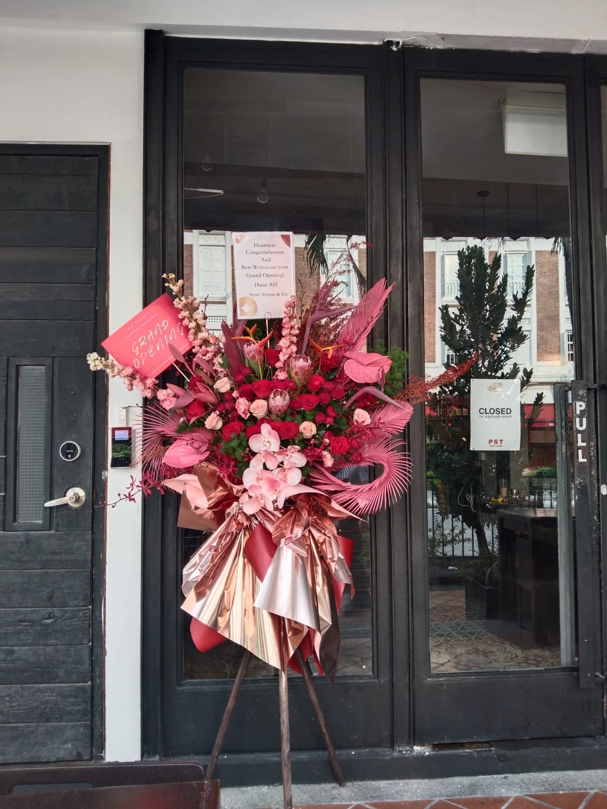 Grand Opening Flower Stand (Premium） - Red Color theme