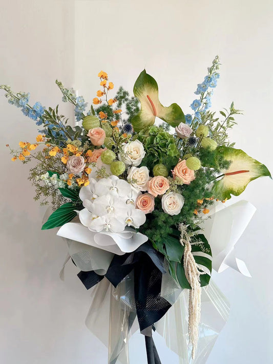 Grand Opening Flower Stand (Luxury） - Green & White theme