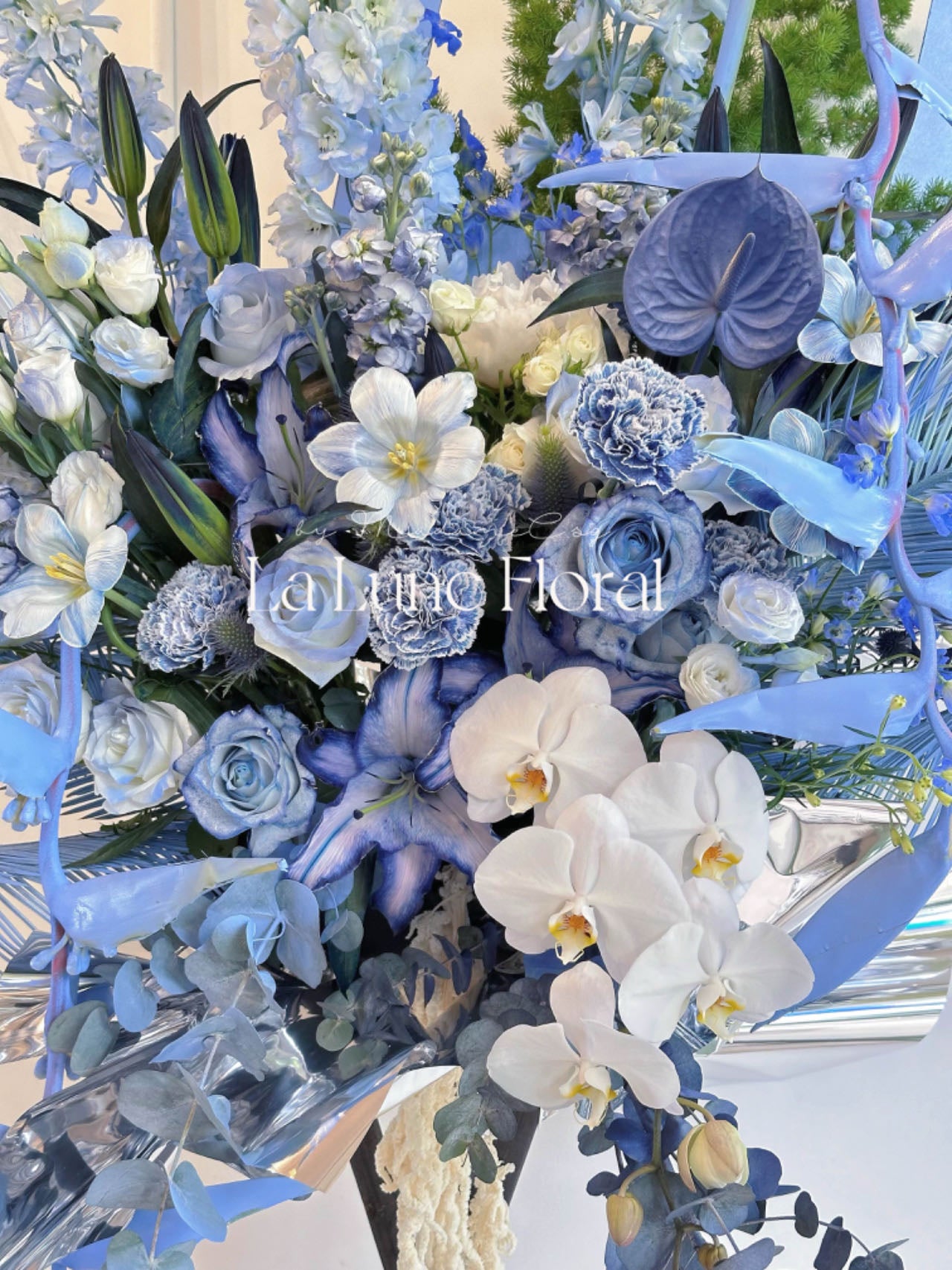 Grand Opening Flower Stand (Grand） - Blue Theme