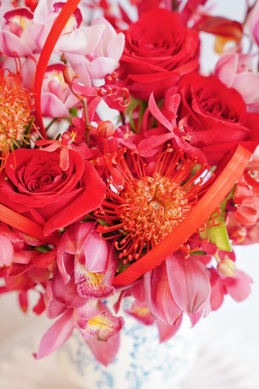 2025🧧CNY Fresh Flower Box - 「鸿运当头」Hong Yun Dang Tou ❤️ Red Theme