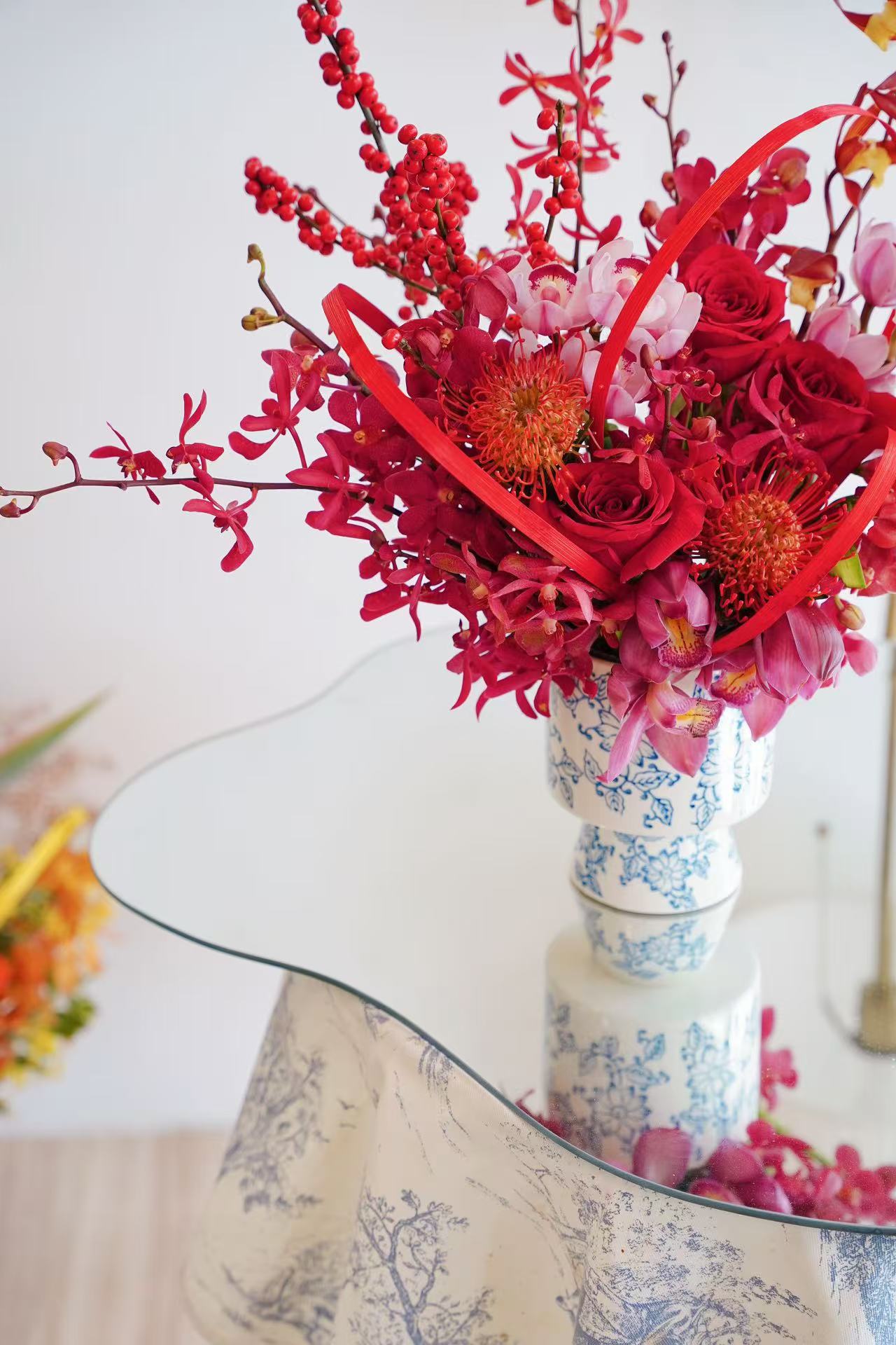 2025🧧CNY Fresh Flower Box - 「鸿运当头」Hong Yun Dang Tou ❤️ Red Theme