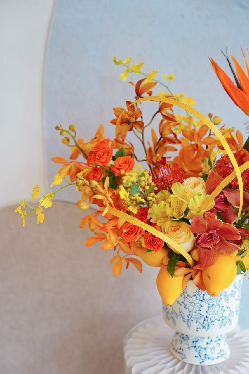 2025🧧CNY Fresh Flower Box - 「金银满屋」Jin Yin Man Wu 💛 Yellow&Orange Theme