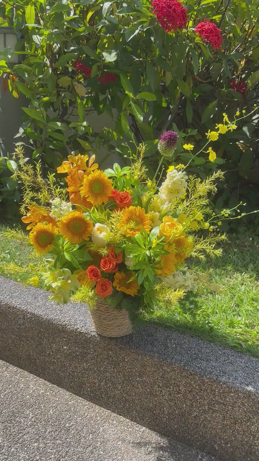Golden Wishes for Recovery - Flower Basket 「Autumn Vibes 」Color Theme