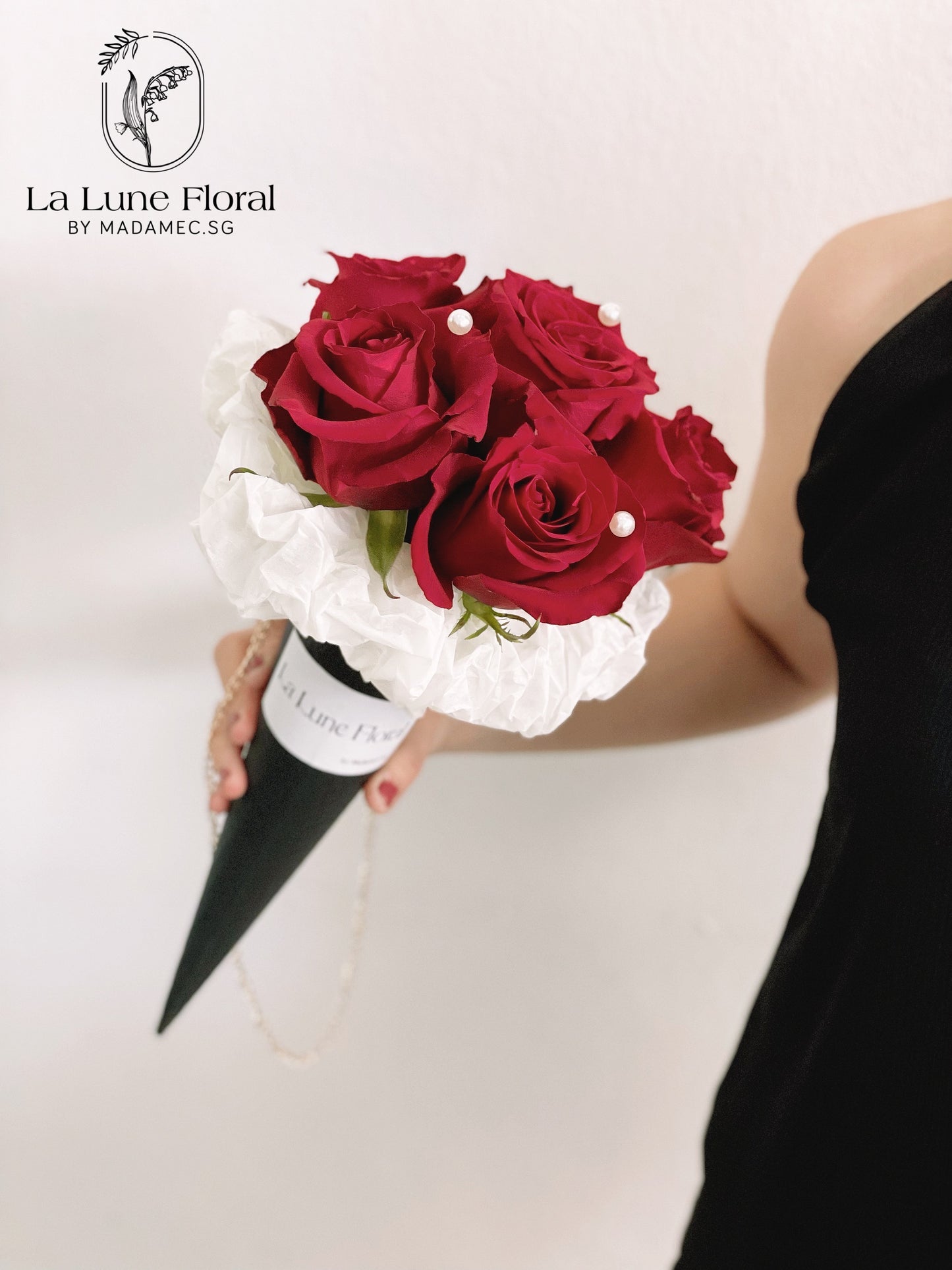 「Only You」Ice cream Design Bouquet (6 stk red rose）