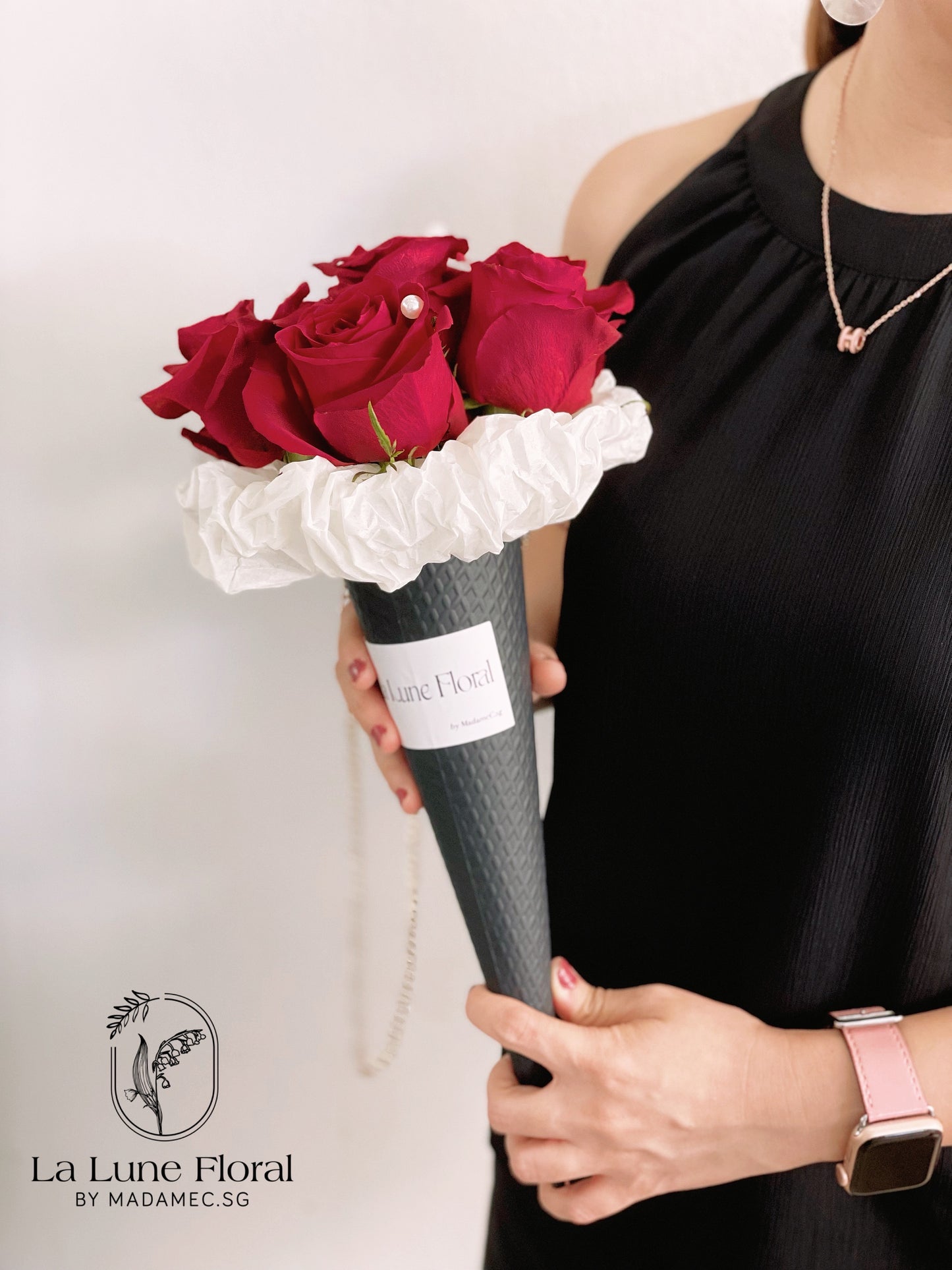 「Only You」Ice cream Design Bouquet (6 stk red rose）