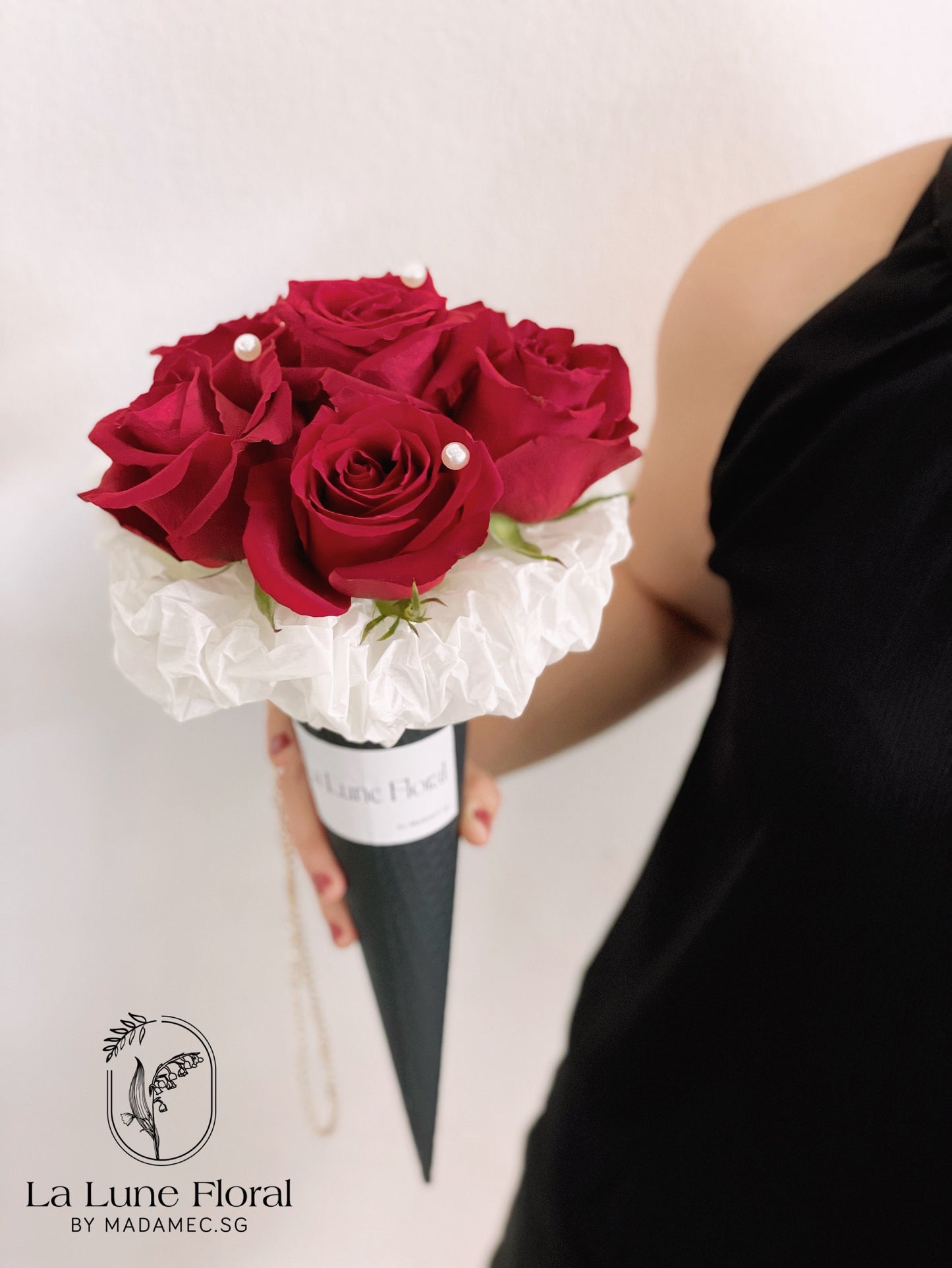 「Only You」Ice cream Design Bouquet (6 stk red rose）