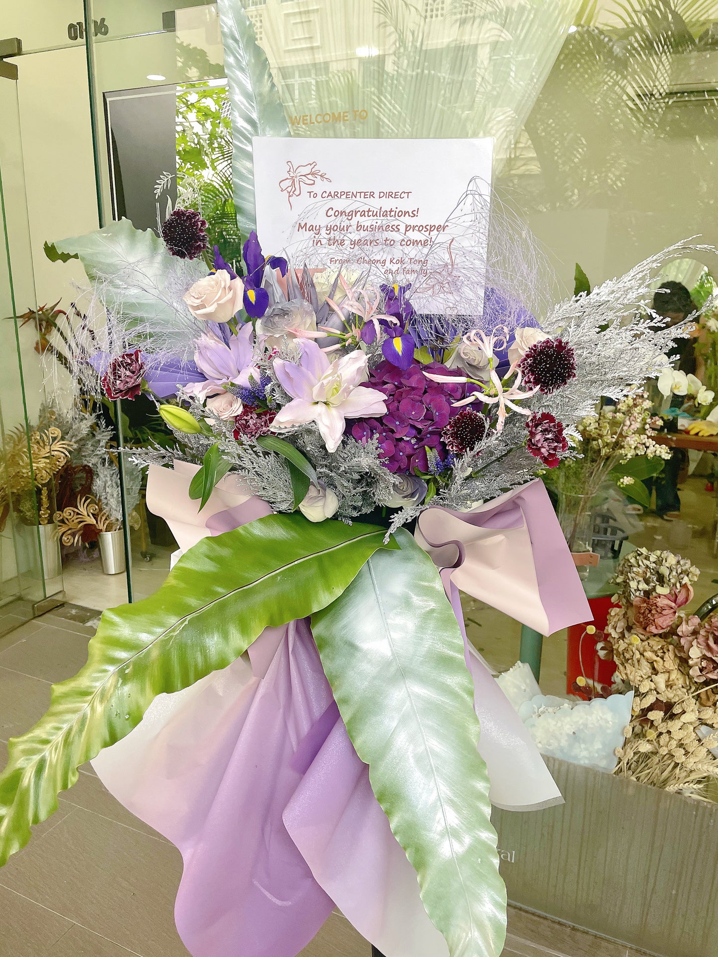Grand Opening Flower Stand (Classic） -  Purple & Pink theme