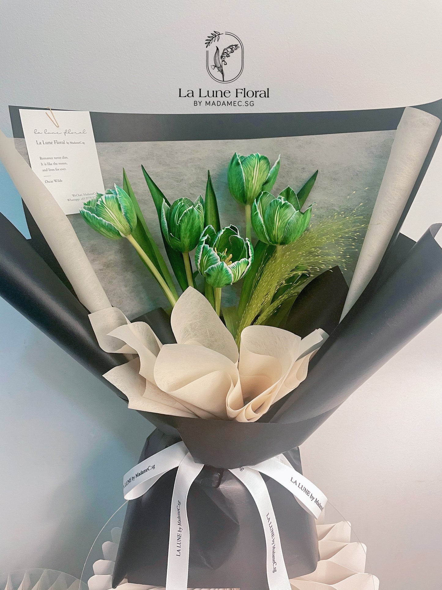 【Scottish Green】Dyed Color Tulips Bouquet（5 stk）