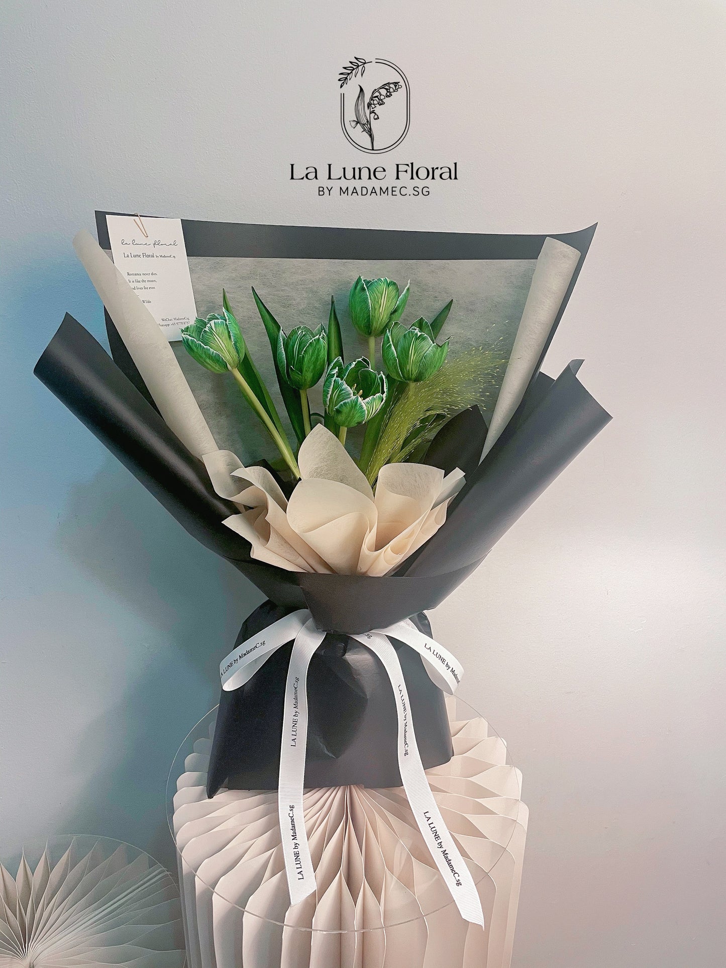 【Scottish Green】Dyed Color Tulips Bouquet（5 stk）