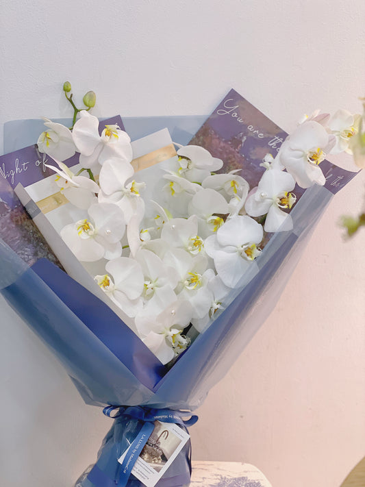 Elegance Phalaenosis white Bouquet（3 stk）