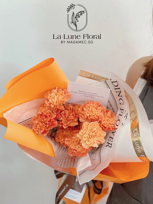 Columbia Carnation Bouquet —— Hermes Orange（11 stk）