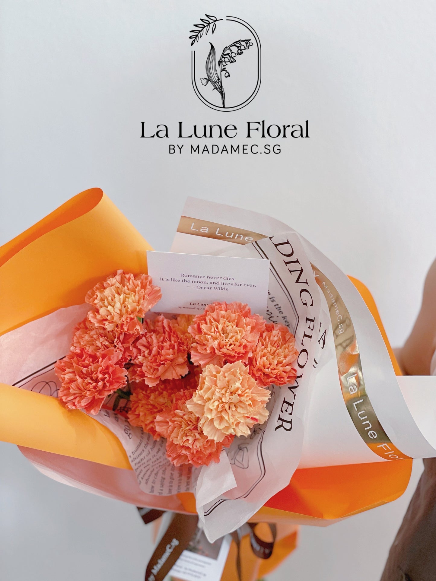 Columbia Carnation Bouquet —— Hermes Orange（11 stk）